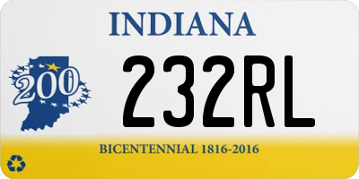 IN license plate 232RL