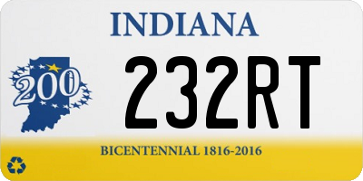 IN license plate 232RT