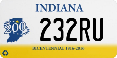 IN license plate 232RU