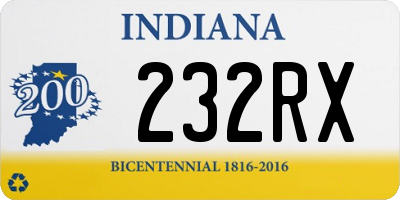 IN license plate 232RX