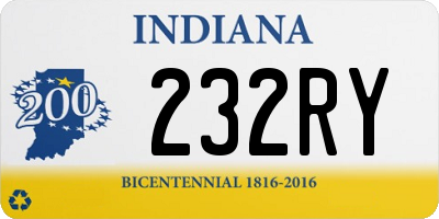 IN license plate 232RY