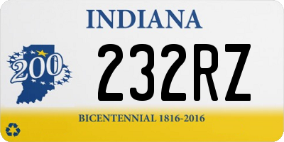 IN license plate 232RZ