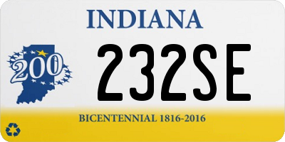 IN license plate 232SE