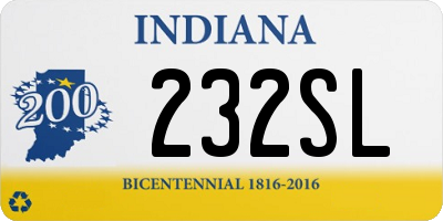 IN license plate 232SL