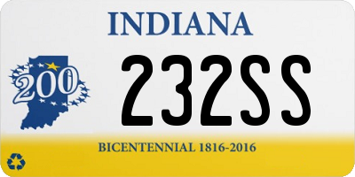 IN license plate 232SS