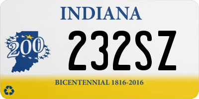 IN license plate 232SZ