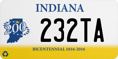 IN license plate 232TA