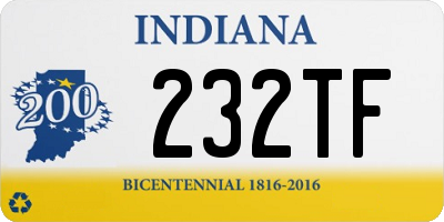 IN license plate 232TF