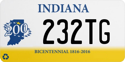 IN license plate 232TG