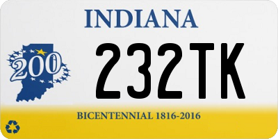 IN license plate 232TK