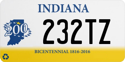 IN license plate 232TZ