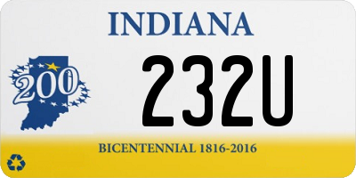 IN license plate 232U