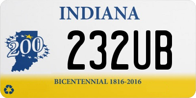 IN license plate 232UB