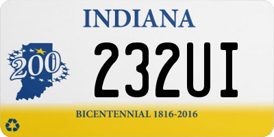 IN license plate 232UI