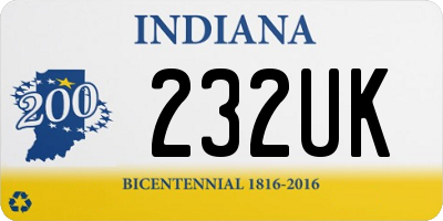 IN license plate 232UK