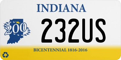 IN license plate 232US