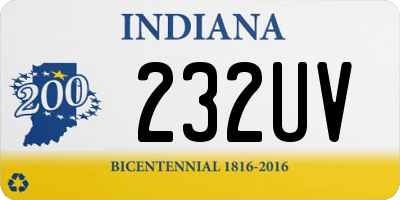 IN license plate 232UV