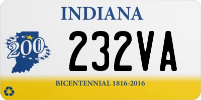 IN license plate 232VA