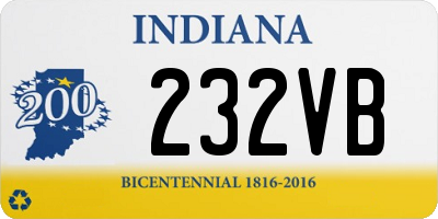 IN license plate 232VB