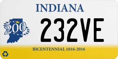 IN license plate 232VE