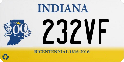 IN license plate 232VF