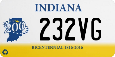 IN license plate 232VG