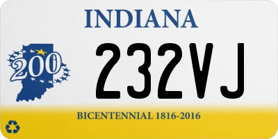 IN license plate 232VJ