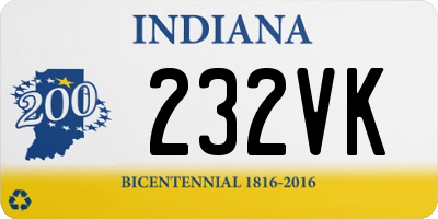 IN license plate 232VK