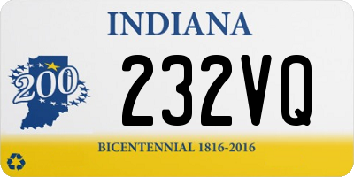 IN license plate 232VQ