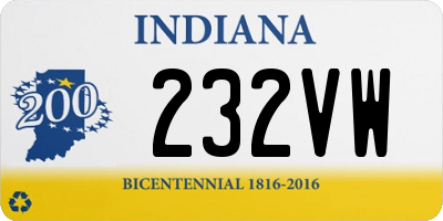 IN license plate 232VW