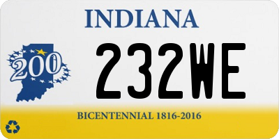IN license plate 232WE