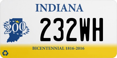 IN license plate 232WH