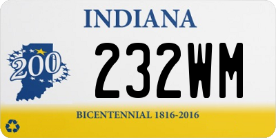 IN license plate 232WM