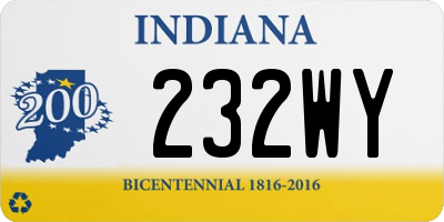 IN license plate 232WY