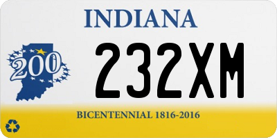 IN license plate 232XM