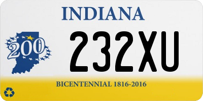 IN license plate 232XU