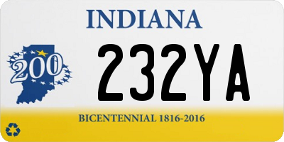 IN license plate 232YA