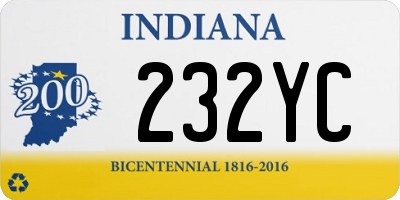 IN license plate 232YC