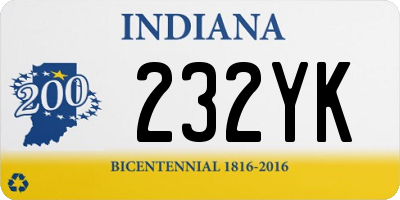 IN license plate 232YK