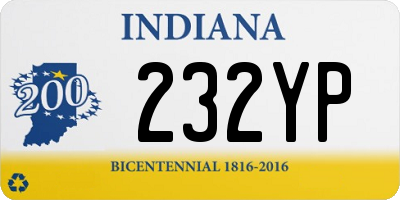 IN license plate 232YP