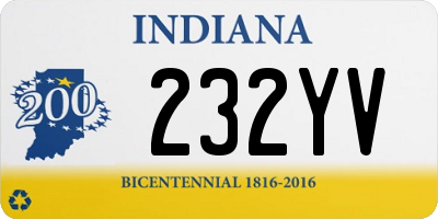 IN license plate 232YV