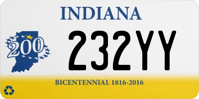 IN license plate 232YY