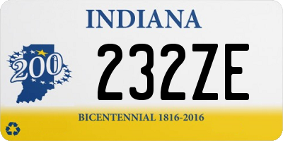 IN license plate 232ZE