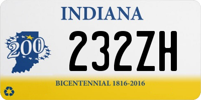 IN license plate 232ZH