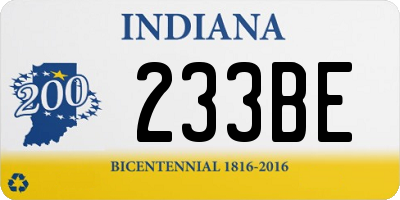 IN license plate 233BE