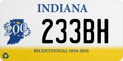 IN license plate 233BH