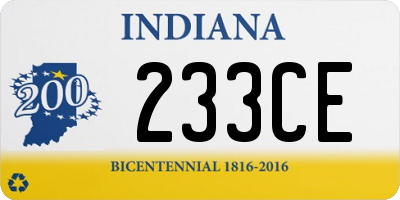 IN license plate 233CE