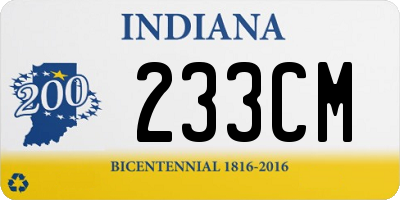 IN license plate 233CM