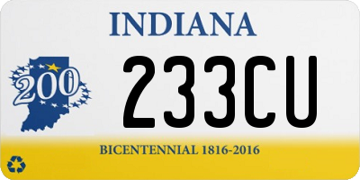 IN license plate 233CU