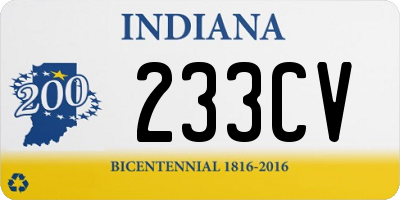 IN license plate 233CV